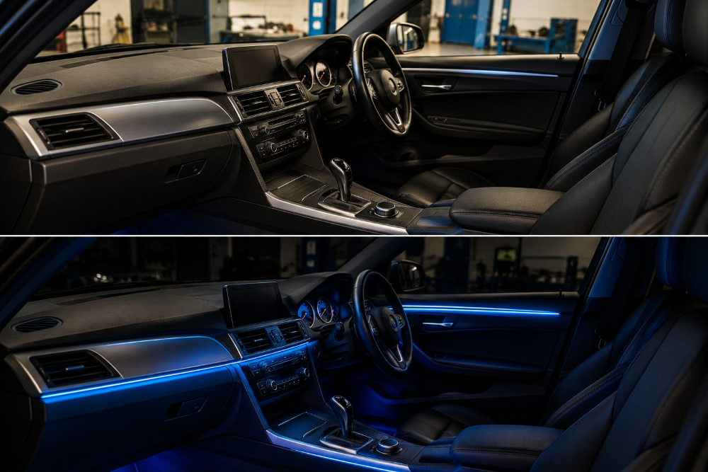 Before and After How an Ambient Interior Upgrade Transforms Your Cabin